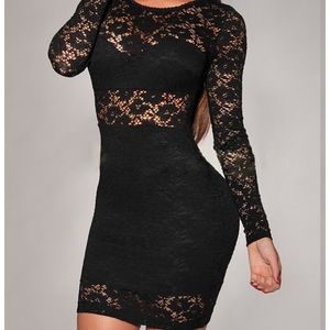 Long Sleeve Lace Bodycon Dress